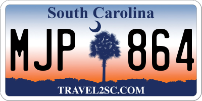 SC license plate MJP864