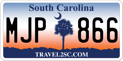 SC license plate MJP866