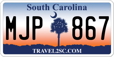 SC license plate MJP867
