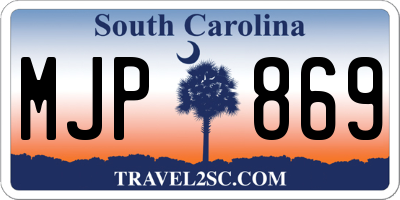 SC license plate MJP869