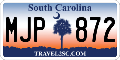 SC license plate MJP872