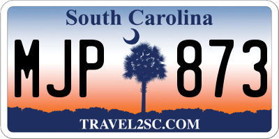 SC license plate MJP873