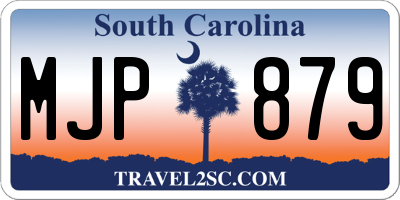 SC license plate MJP879