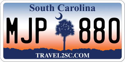 SC license plate MJP880