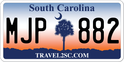 SC license plate MJP882