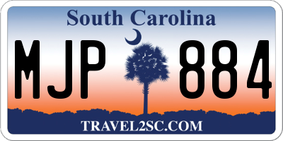 SC license plate MJP884