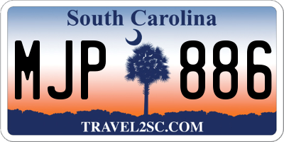 SC license plate MJP886