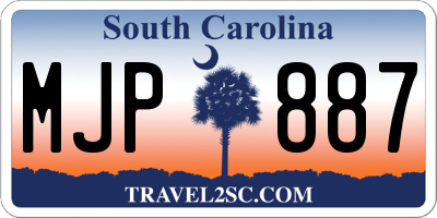 SC license plate MJP887