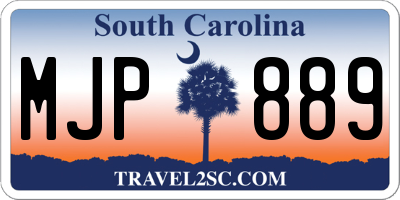 SC license plate MJP889