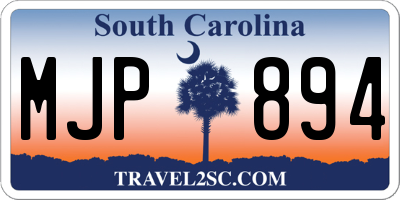 SC license plate MJP894