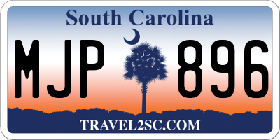 SC license plate MJP896