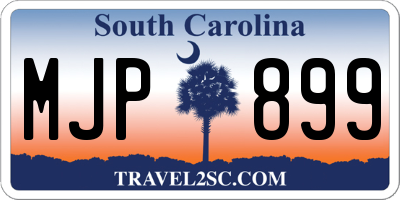 SC license plate MJP899
