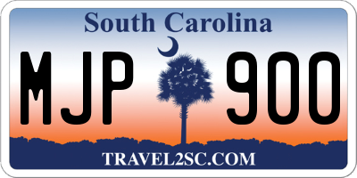 SC license plate MJP900