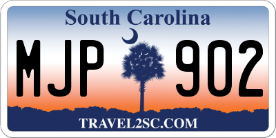 SC license plate MJP902