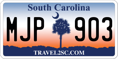 SC license plate MJP903
