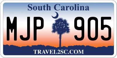 SC license plate MJP905