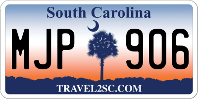 SC license plate MJP906