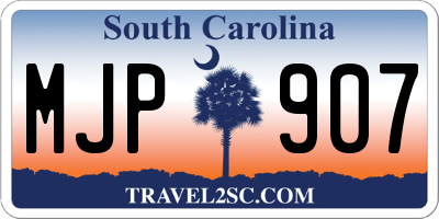 SC license plate MJP907