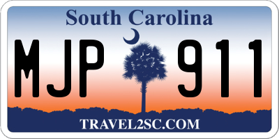 SC license plate MJP911