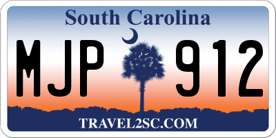 SC license plate MJP912