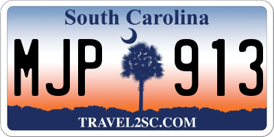 SC license plate MJP913
