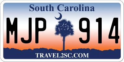 SC license plate MJP914