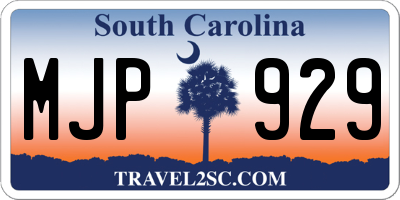 SC license plate MJP929
