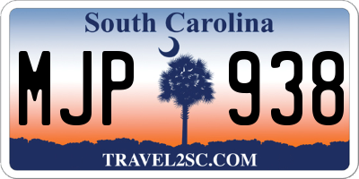 SC license plate MJP938