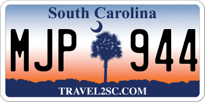 SC license plate MJP944
