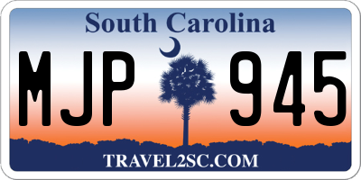 SC license plate MJP945