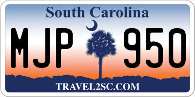SC license plate MJP950