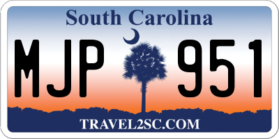 SC license plate MJP951