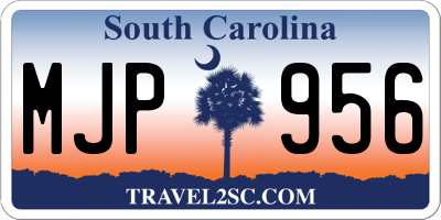 SC license plate MJP956