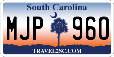 SC license plate MJP960
