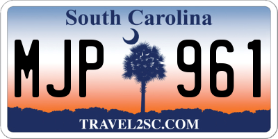 SC license plate MJP961