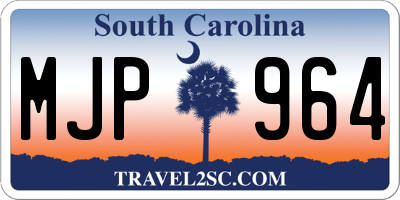 SC license plate MJP964