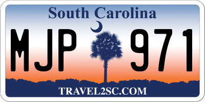 SC license plate MJP971