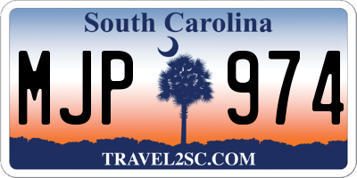 SC license plate MJP974