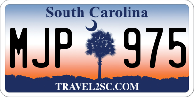 SC license plate MJP975