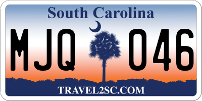 SC license plate MJQ046