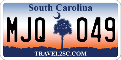 SC license plate MJQ049