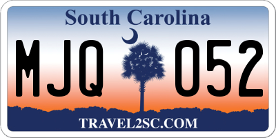 SC license plate MJQ052