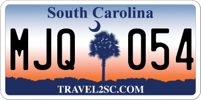 SC license plate MJQ054