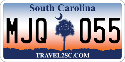SC license plate MJQ055
