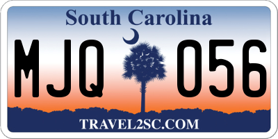 SC license plate MJQ056