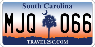 SC license plate MJQ066