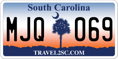 SC license plate MJQ069