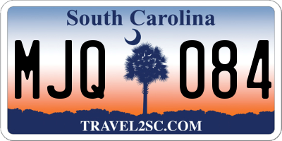 SC license plate MJQ084