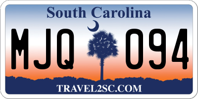 SC license plate MJQ094