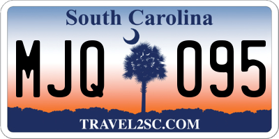 SC license plate MJQ095